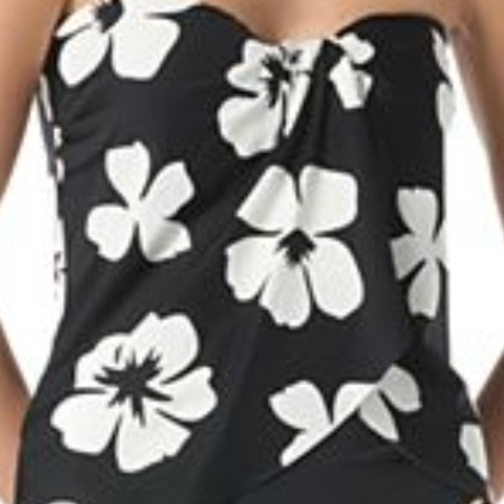 Vince Camuto Black and White Floral Bikini